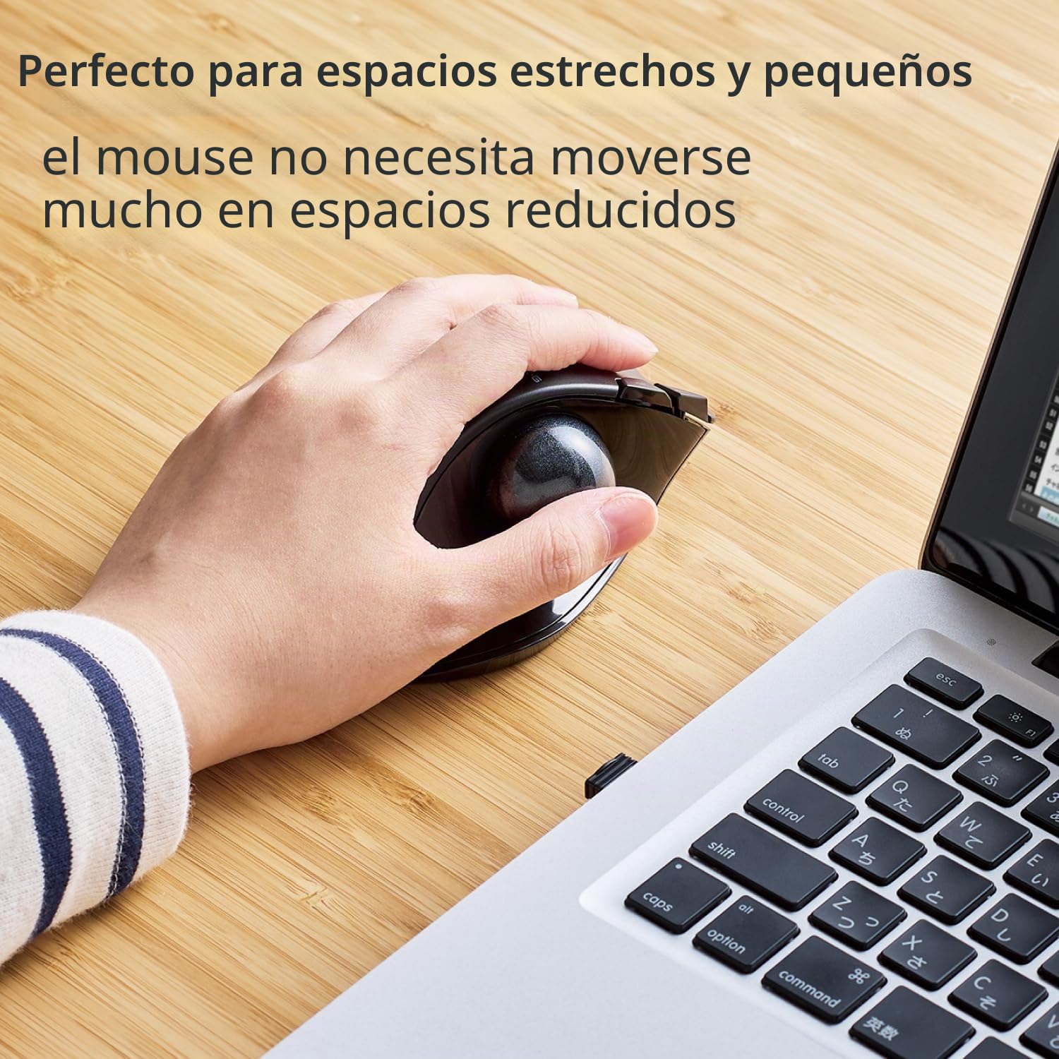 ELECOM-Japan Brand- Wireless Trackball Mouse for Left Hand, Thumb Operated Model, Ergonomic Grip, Tilt Function, 6 Buttons, Black/M-XT4DRBK