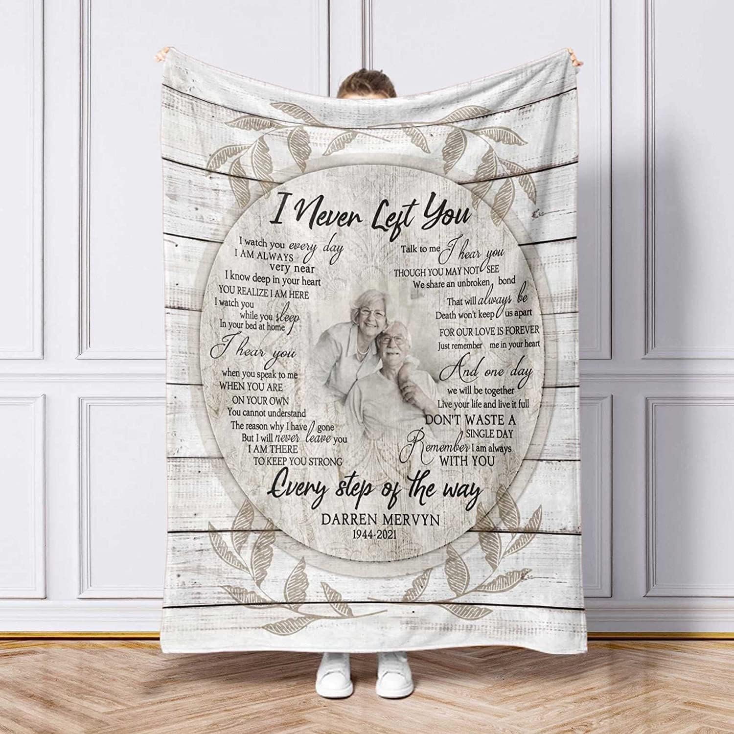 Personalized Memorial Blankets with Pictures for Loss of