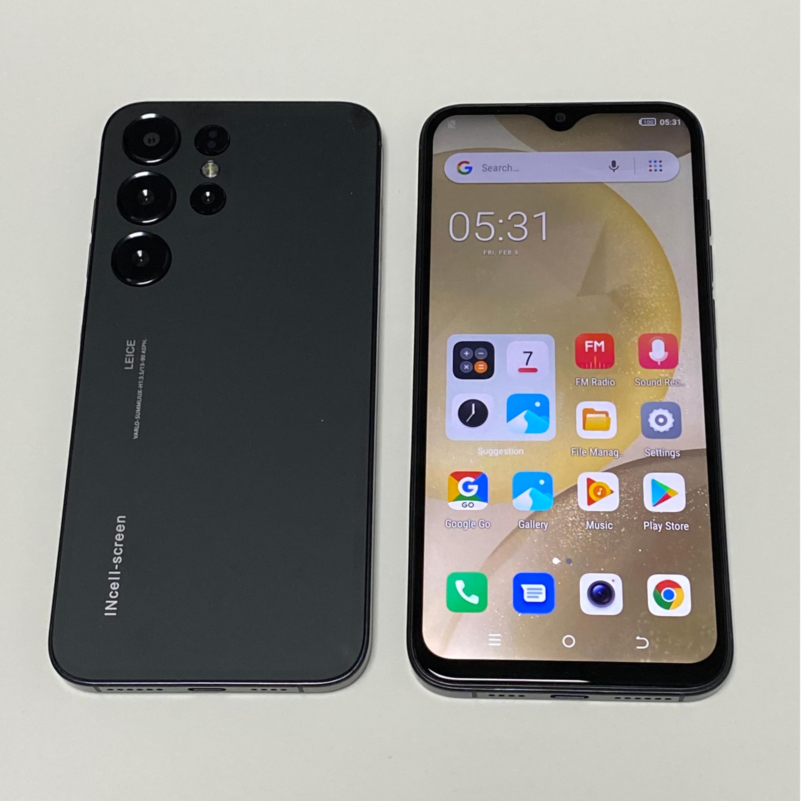 6,3 Inch Ontgrendelde Smartphone - Dual SIM, 2GB RAM + 16GB ROM, 4G LTE, Goud