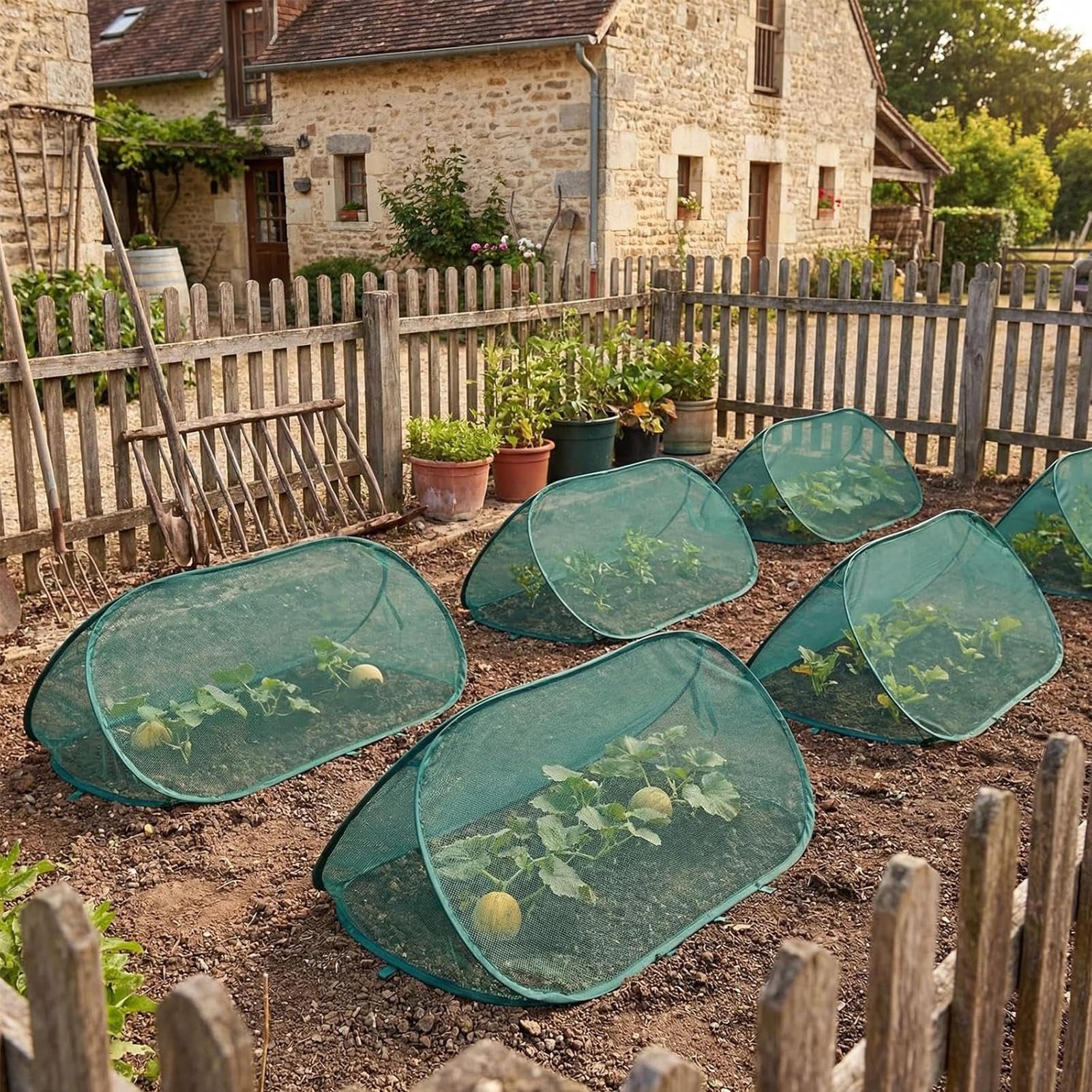 Filet de Protection pour Protection De Pliable Avec 32 Piquets De Sol