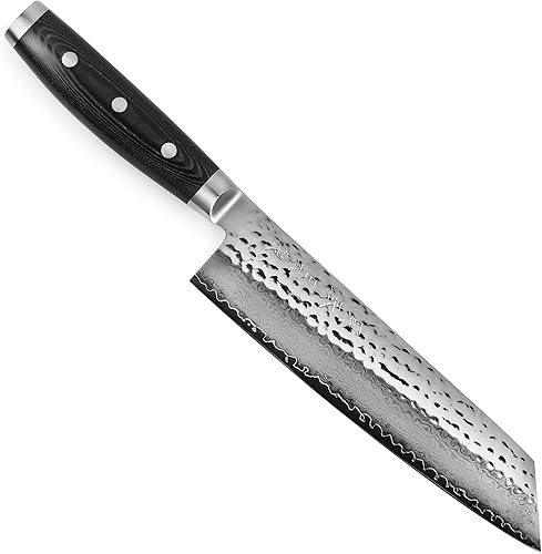 Enso Cuchillo Kiritsuke de Damasco martillado HD de 8 pulgadas