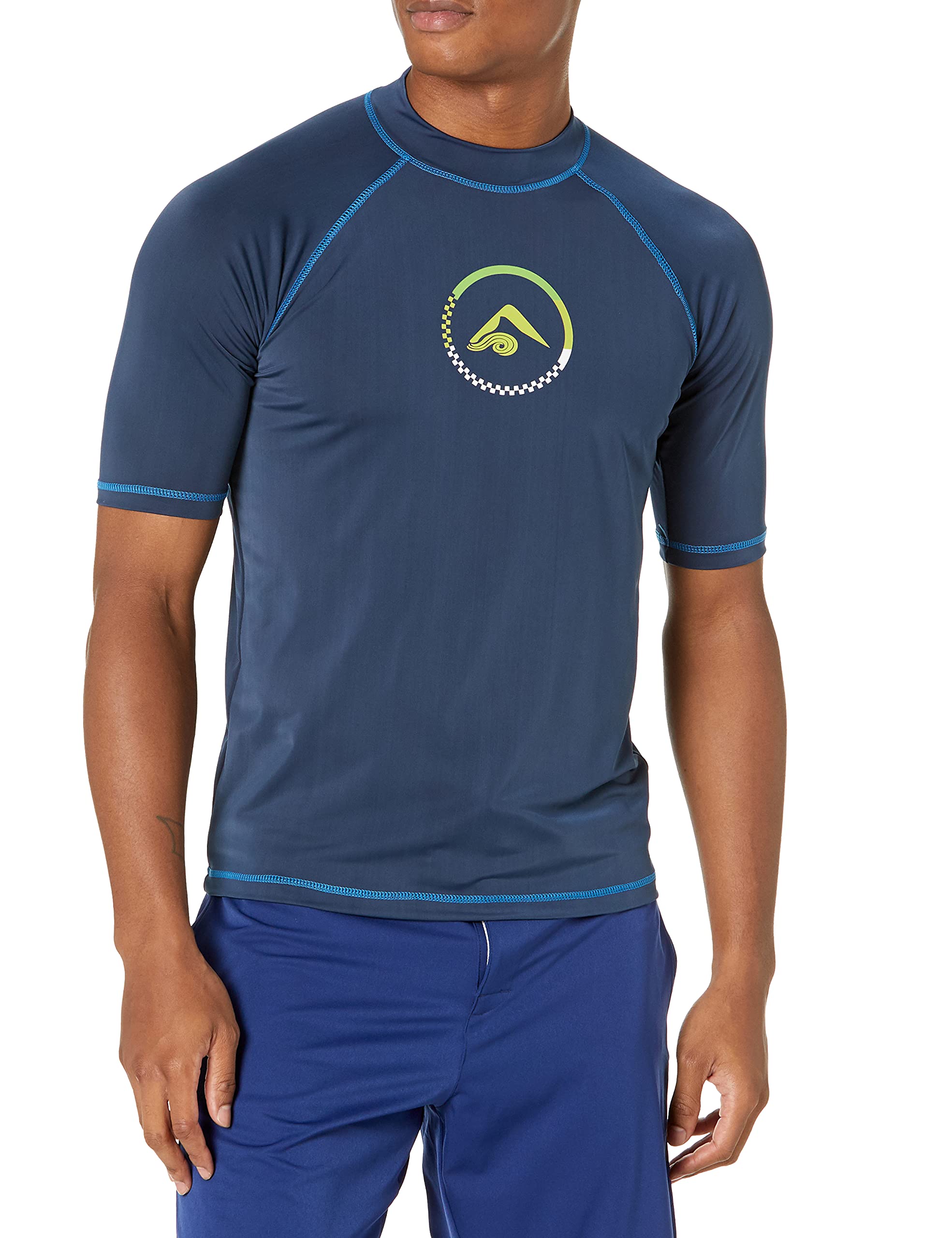 Kanu Surf mens Horizon UPF 50+ Sun Protective Rashguard Swim Shirt Rash Guard Shirt