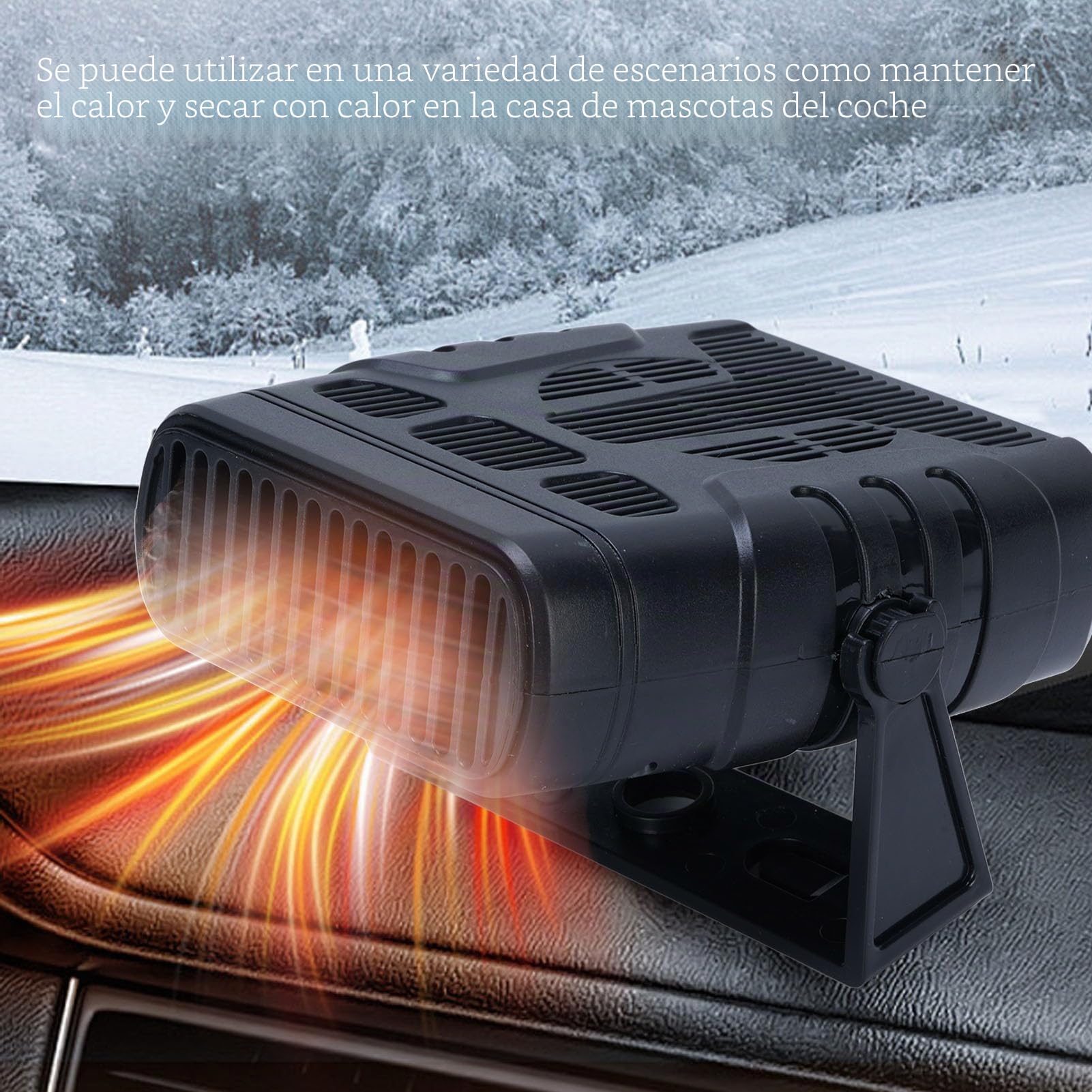 Bewinner Calentador Solar para Gallinero, Calentador Portátil con Energía Solar para Automóvil con Panel Solar de Silicio Monocristalino de 30 W, Calor Espacial Portátil para