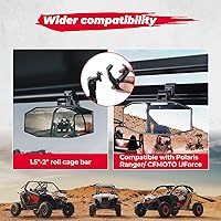 Vista 5 de KEMIMOTO Espejo Central UTV, Abrazadera de Aluminio Ajustable Espejo Retrovisor UTV se Ajusta a Jaula Antivuelco de 1.5"-2" y Compatible con Polaris