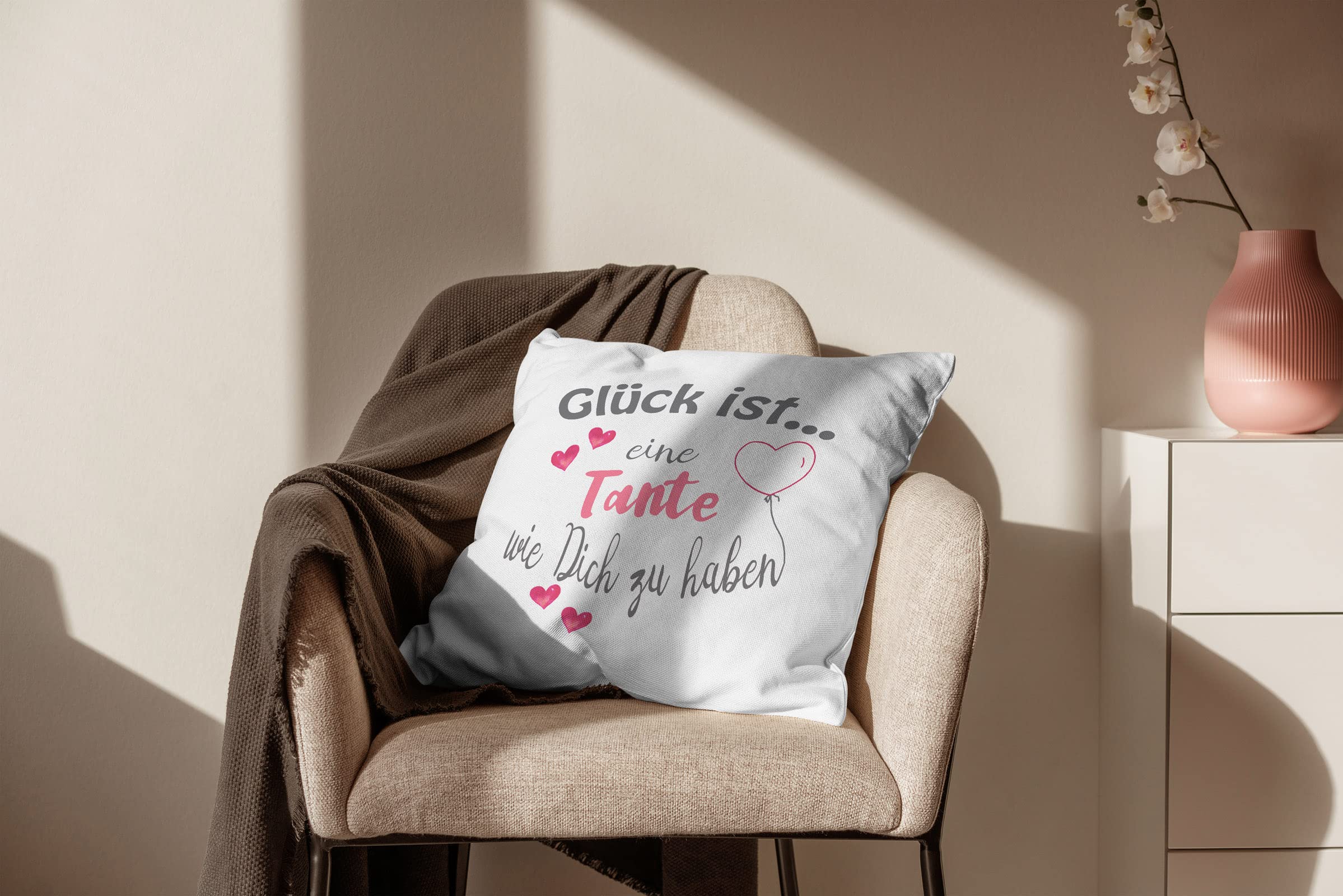 Federa Per Cuscino Decorativa 40x40 Cm Con Scritta In Tedesco – Prodotta In Germania, Regalo Per Mamma E Figlia