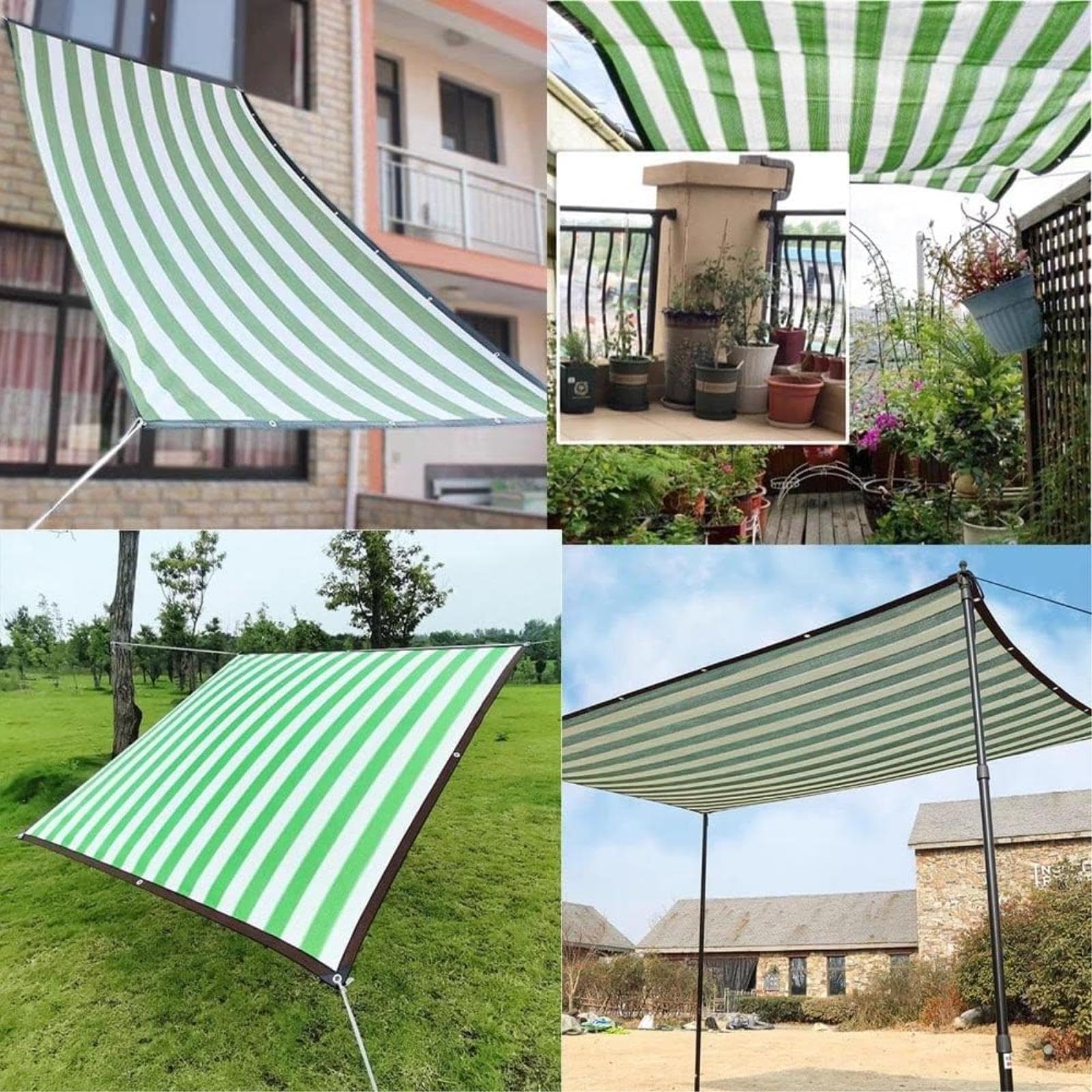 Gartenplane mit Ösen, 90 % UV-Schutz, strapazierfähig, für Gewächshaus und Outdoorpflanzen, 6 x 10 m, strapazierfähige Netzabdeckung für Sonnencreme