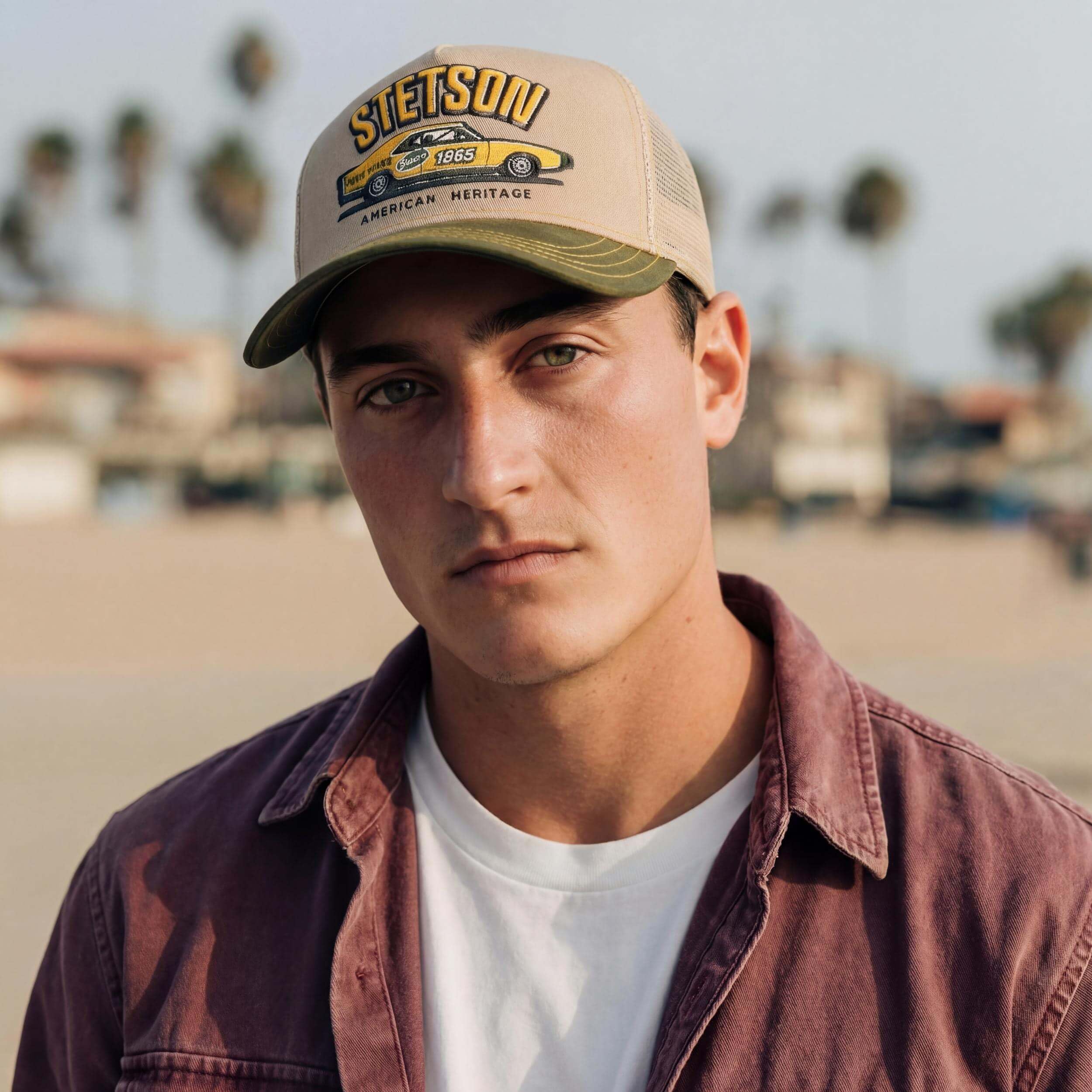 Stetson Cappellino Trucker Muscle Car Heritage Uomo - cap Berretto Baseball Mesh Snapback, con Visiera Estate/Inverno Primavera Estate Autunno Inverno