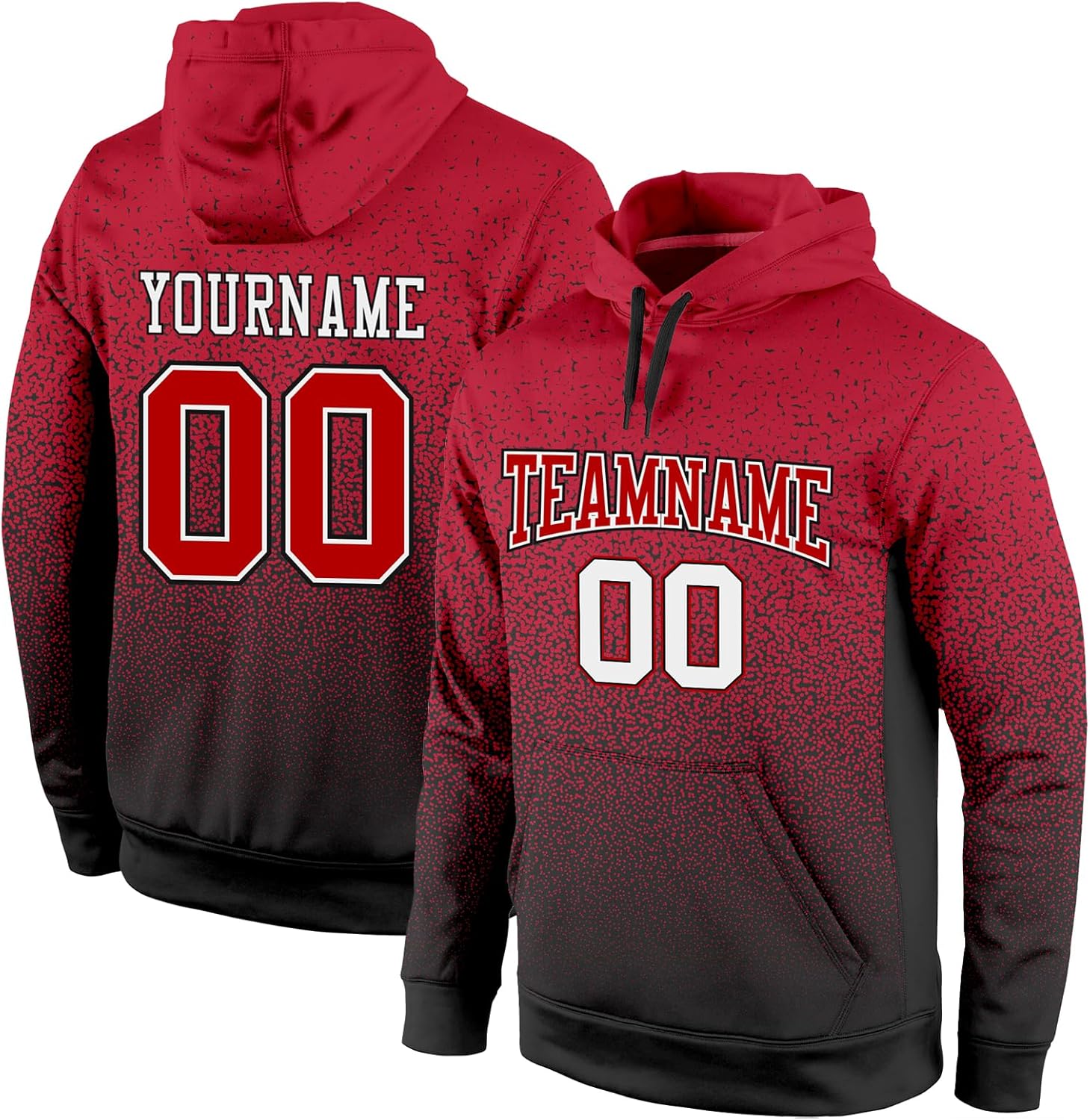 Custom Baseball Gradient Hoodie Stitched Personalized Pullover Hooded Sweatshirt Sports Team Jerseys for Adult Youth