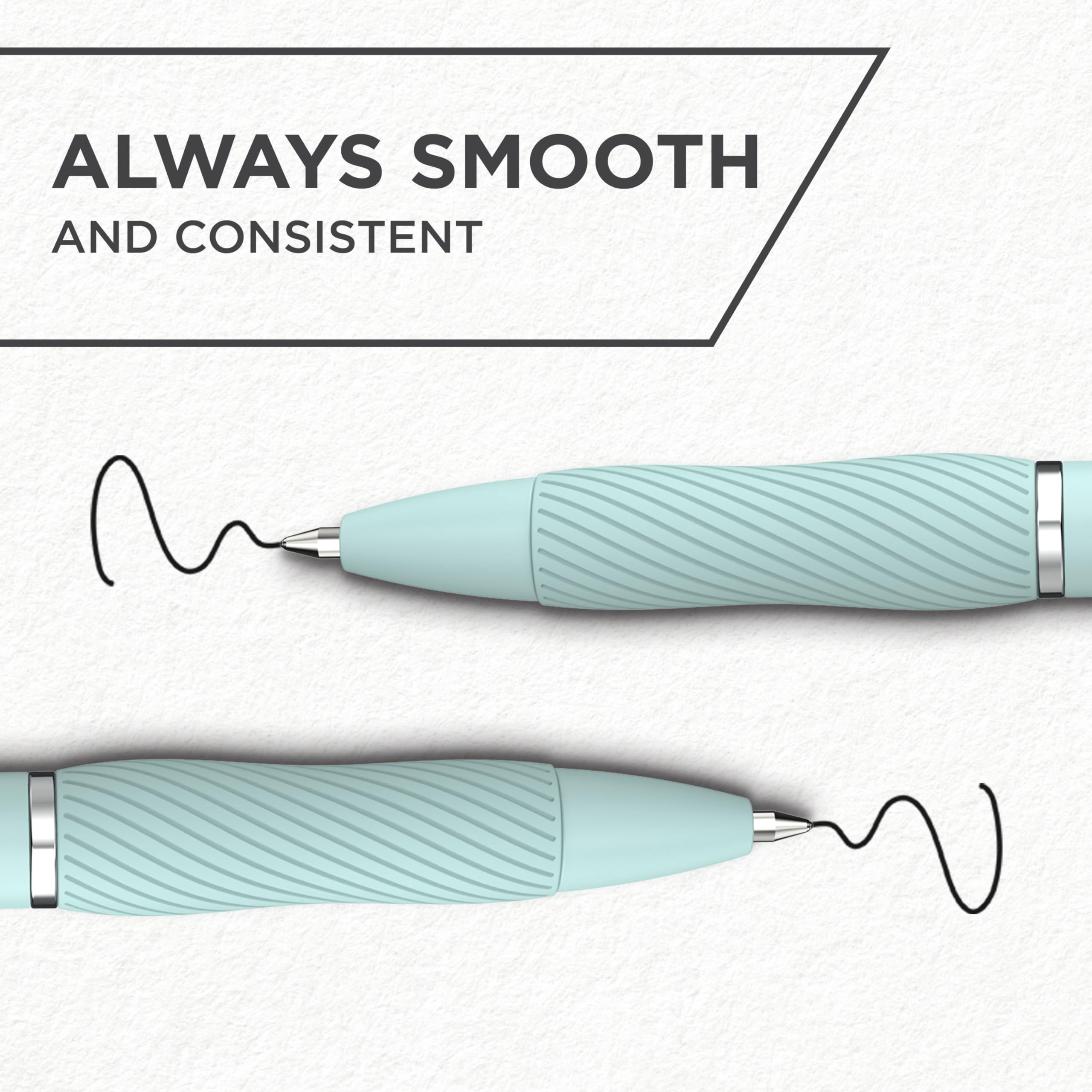 Sharpie S-Gel, Gel Pens, Medium Point (0.7mm), Assorted Fashion Barrels, Black Ink, 12 Count - Office, Teacher, School Supplies