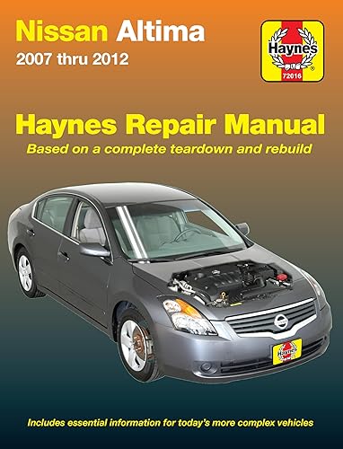 Nissan Altima (07-12) Haynes Repair Manual (Does not include information specific to hybrid models. Includes thorough vehicle coverage apart from the specific exclusion noted)