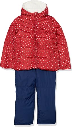 Girls Insulated Two-piece Overall Set Snowsuit