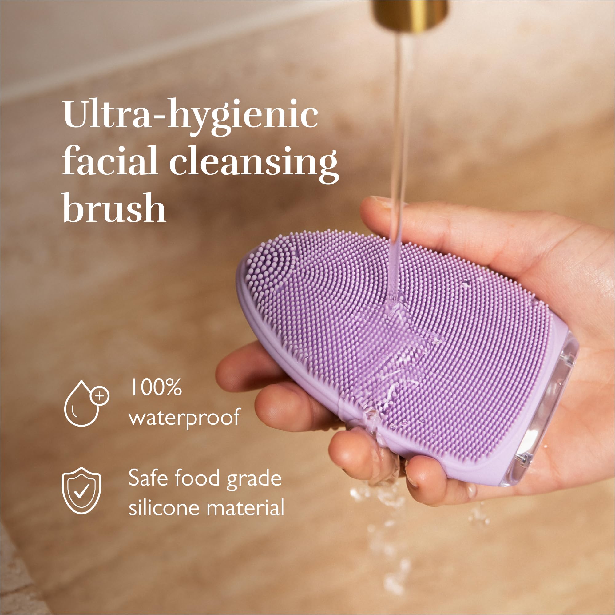 Silk'n Brosse nettoyante pour le visage - Bright - Brosse de nettoyage du visage - Nettoyage en profondeur et massage de la peau (violet)