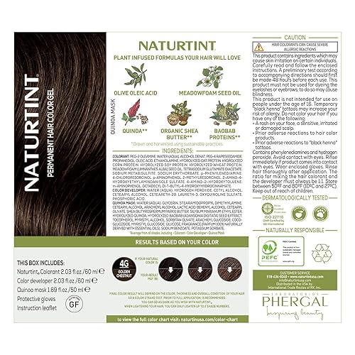 Miniatura 4 de Naturtint - Tinte permanente para el cabello Paquete de 6 dorado Golden Chestnut