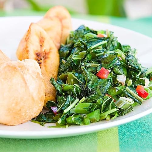 Miniatura 6 de QAUZUY GARDEN 100 semillas de espinaca caribeña de Callaloo (Amaranthus) de primera calidad, semillas vegetales tradicionales sin OMG, nutritivas,