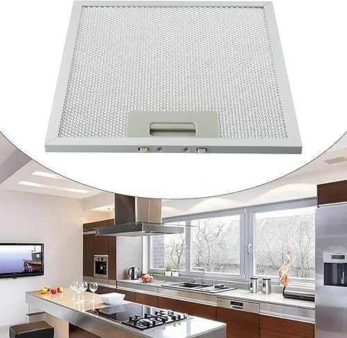 Miniatura 7 de Paquete de 2 filtros de ventilación extractores de malla metálica, filtros de repuesto para campana extractora de 9 x 10.2 pulgadas, filtración de 5