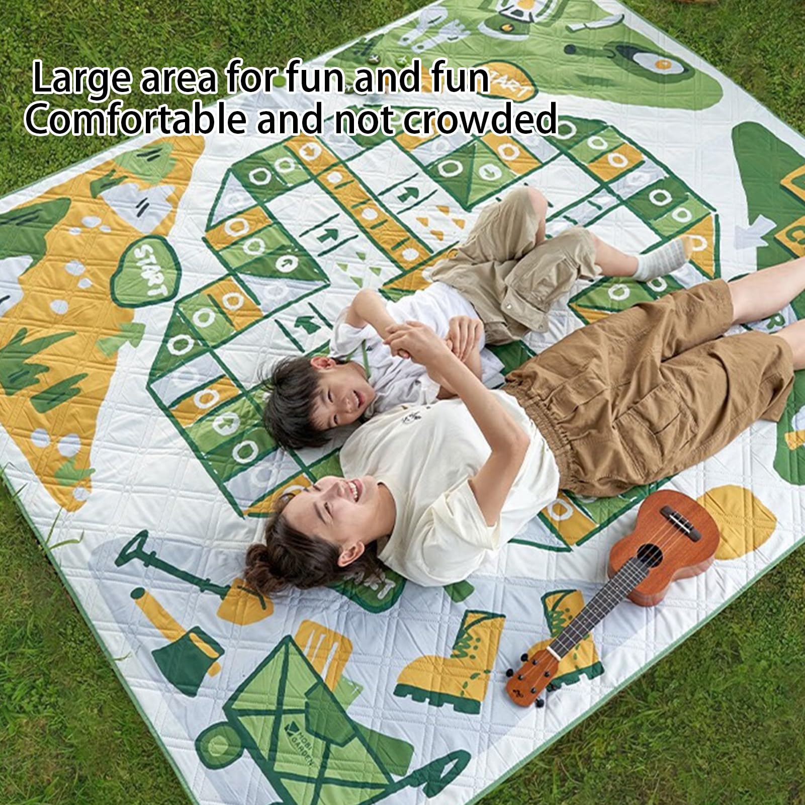 Coperta Da Picnic Per Uso Esterno Tappetino Pieghevole Imbottito per Tutte | Coperta con Motivo a Scacchi per Picnic per Festival Musicali, Campeggio, Spiaggia e Pranzo all'Aperto