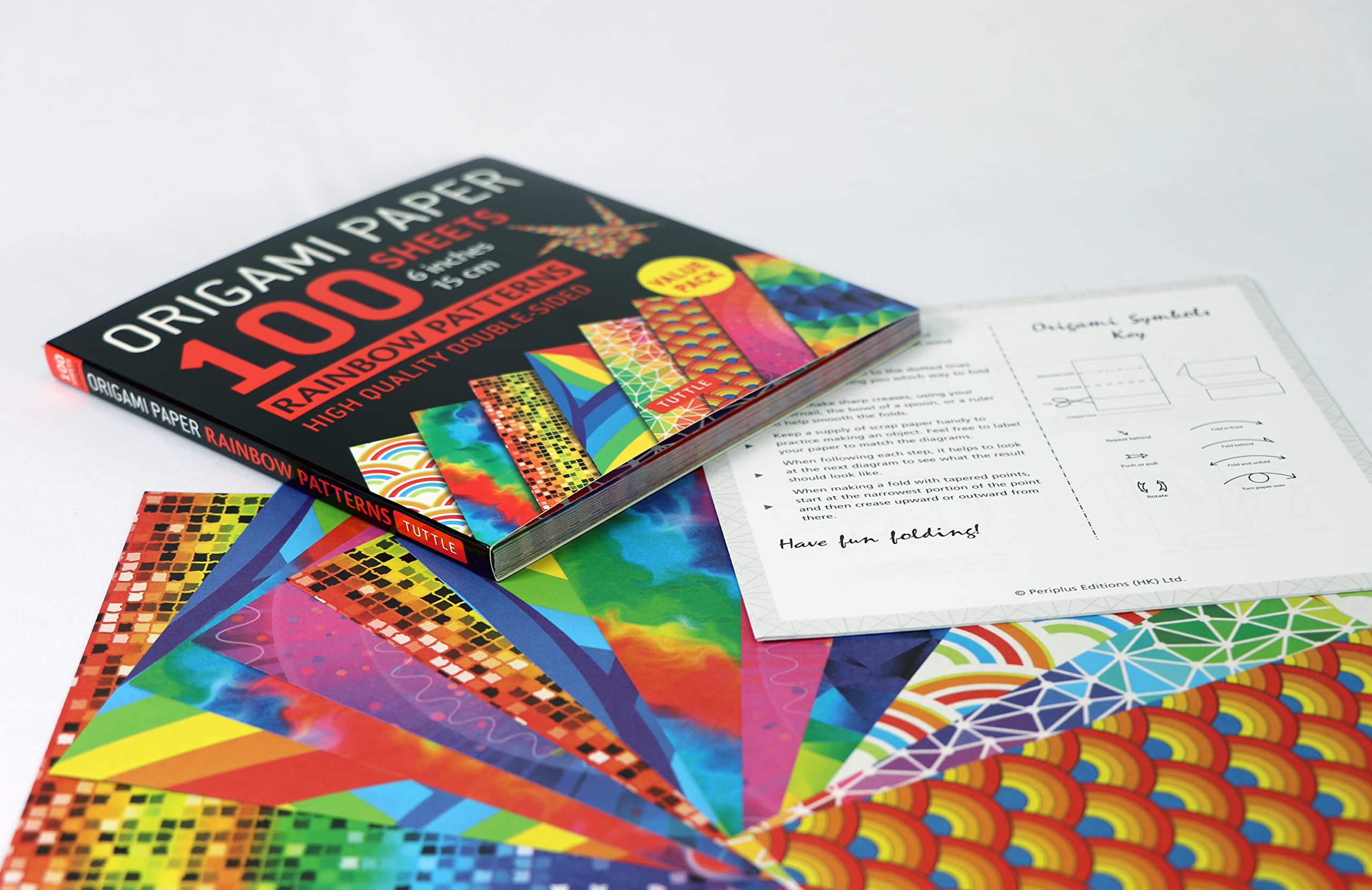 Origami Paper 100 Sheets Rainbow Patterns 6" (15 cm): Tuttle Origami Paper: Double-Sided Origami Sheets Printed with 8 Different Patterns (Instructions for 7 Projects Included) — Amazon image 15