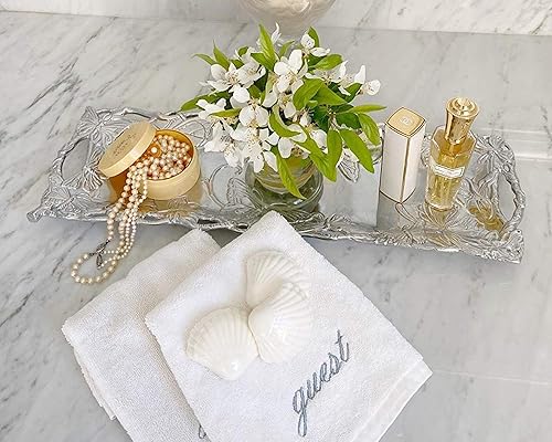 Miniatura 6 de Arthur Court Diseños de aluminio mariposa bandeja oblonga 18.5 pulgadas x 6 pulgadas