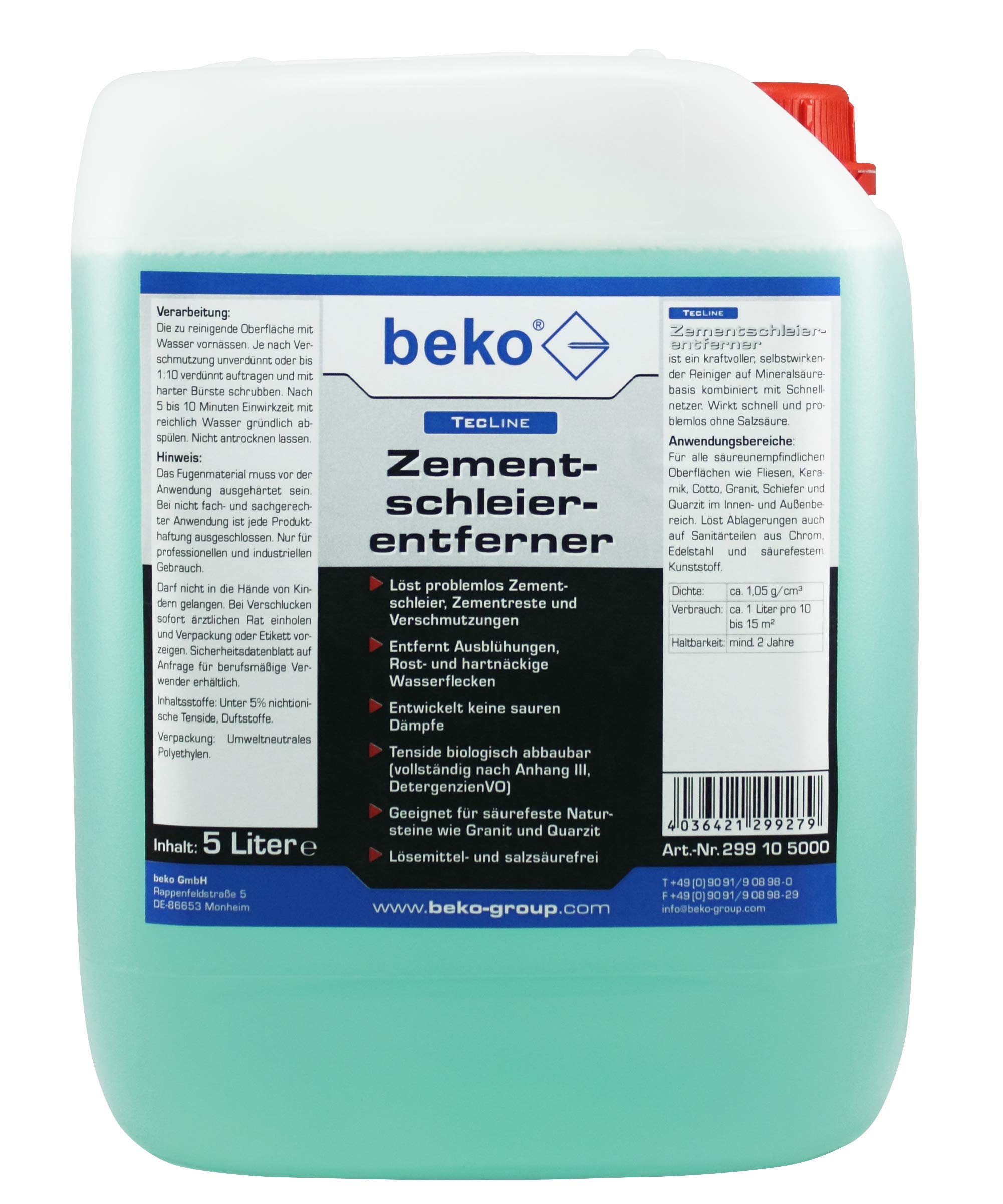 TecLine Zementschleierentferner 5 l Kanister