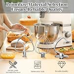 3 pièces d'accessoires en acier inoxydable compatibles avec le mélangeur sur socle KitchenAid de 4,5 à 5QT et le bol de mélange, fouet K45WW, crochet à pâte K45DH, batteur plat K45B