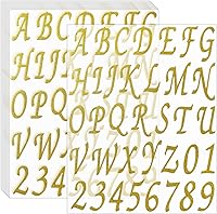 Vista 8 de 360 piezas de 10 hojas de letras del alfabeto con purpurina, letras autoadhesivas (plateado, 2 pulgadas)