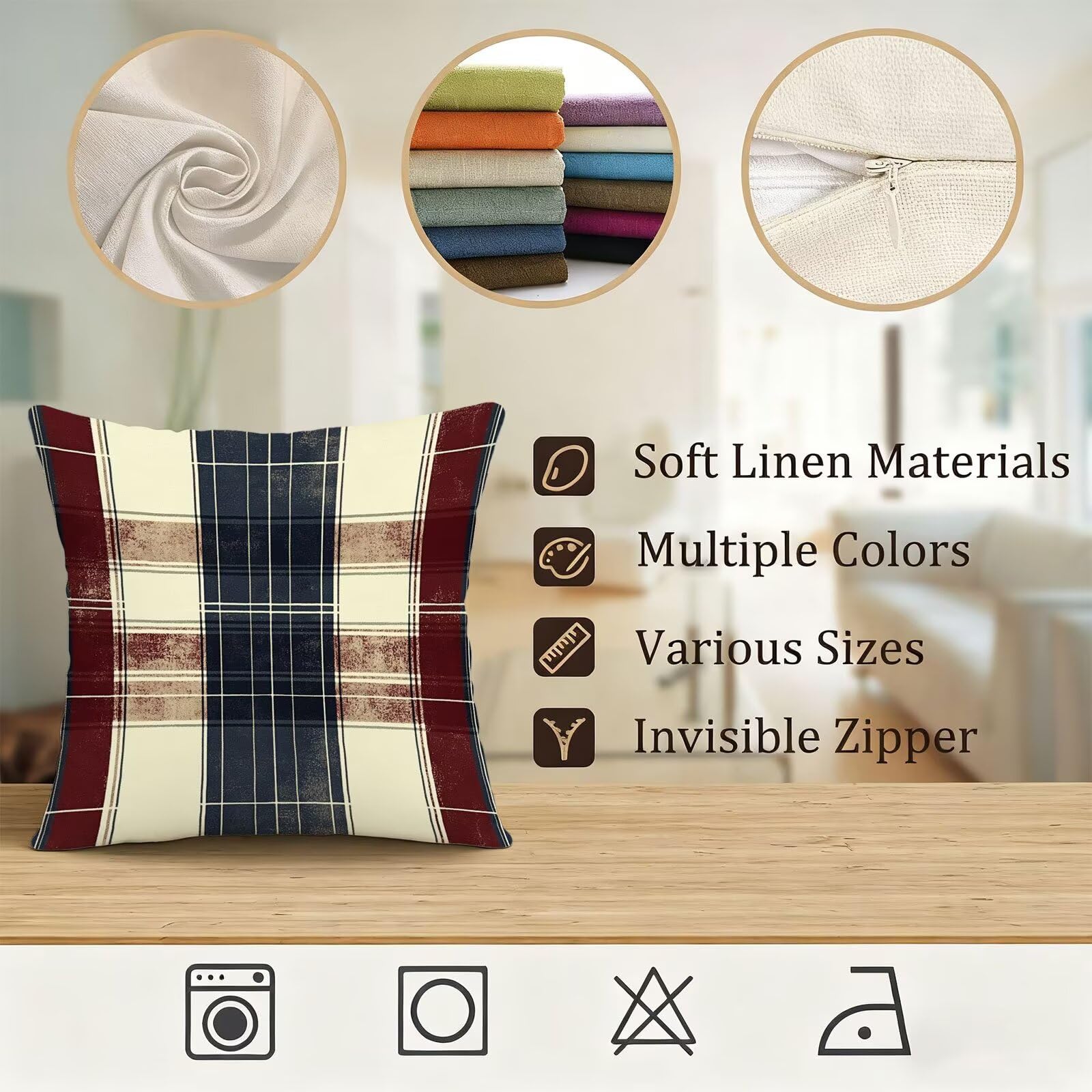Rosso Federe Cuscini Divan 60x60 Blu Federe Cuscino Letto Super Morbido Copricuscino Letto Set di 4 Cuscini Divano Decorazioni Autunnali Copricuscini Arredamento Casa, Sedia Soggiorno Giardino E - 313