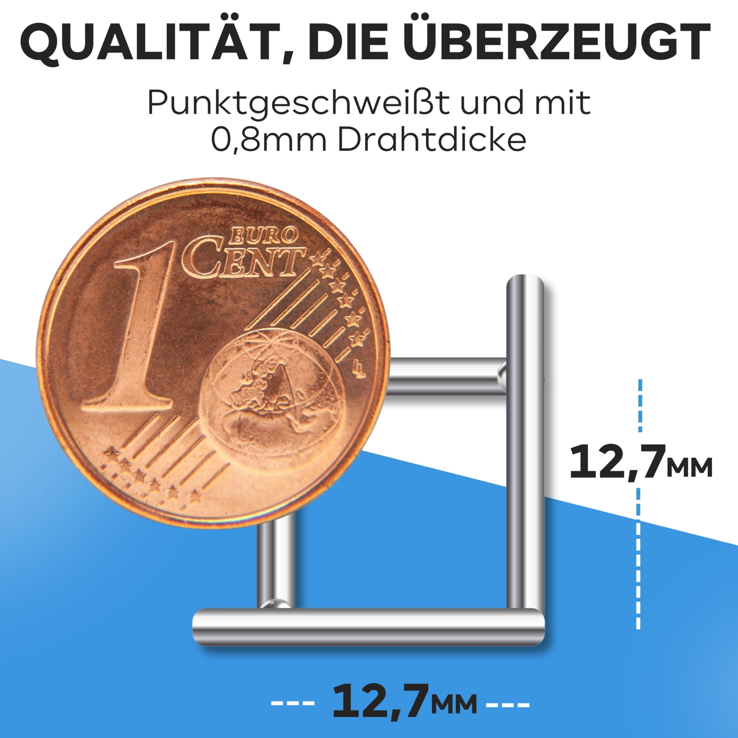 KrapTrap Volierendraht Drahtgitter, verzinkt, 20 m x 1 m, 12 x 12 mm, stabiler Kaninchendraht, Wühlmausgitter, Vogeldraht