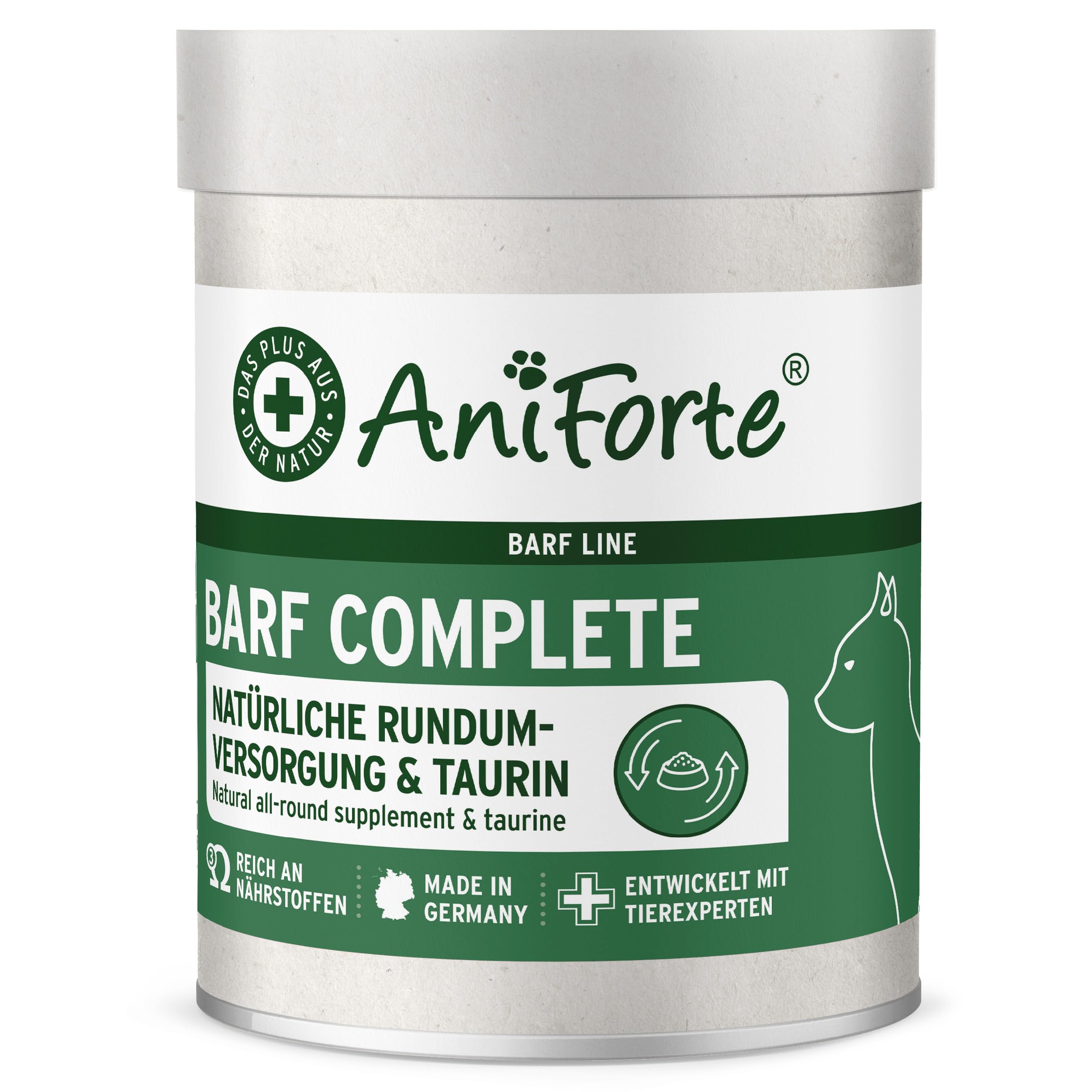 AniForte Barf Complete Cat 100g – All-Round Nutrient Supplement with Omega 3, Brewer's Yeast, Taurine Powder, Rich in Vitamins & Minerals, BARF/Raw Feeding for cats