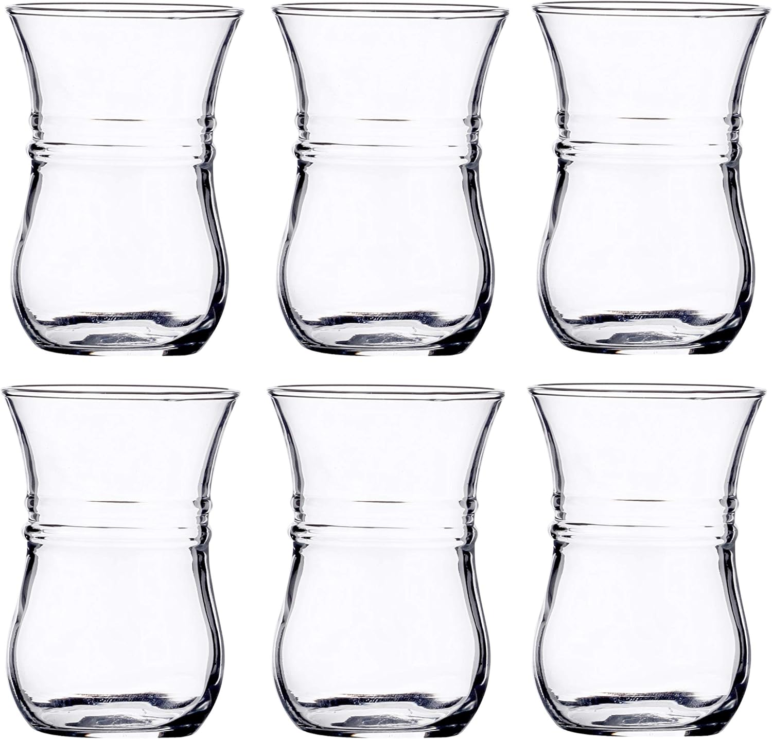 Turkish Tea Glasses Set of 6 Turkish Arabic Tea Cups 118ml 4oz 6 Piece