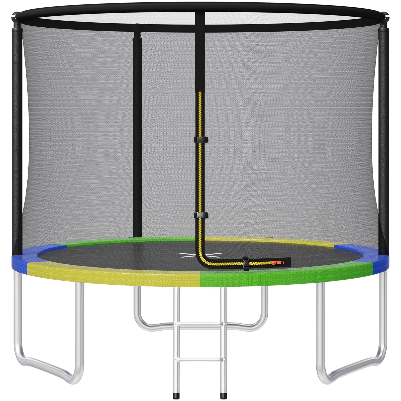 Trampolín para Exteriores Ø 183/228/290/360 cm Kit Completo con Red de Seguridad, Escalera y Funda Protectora