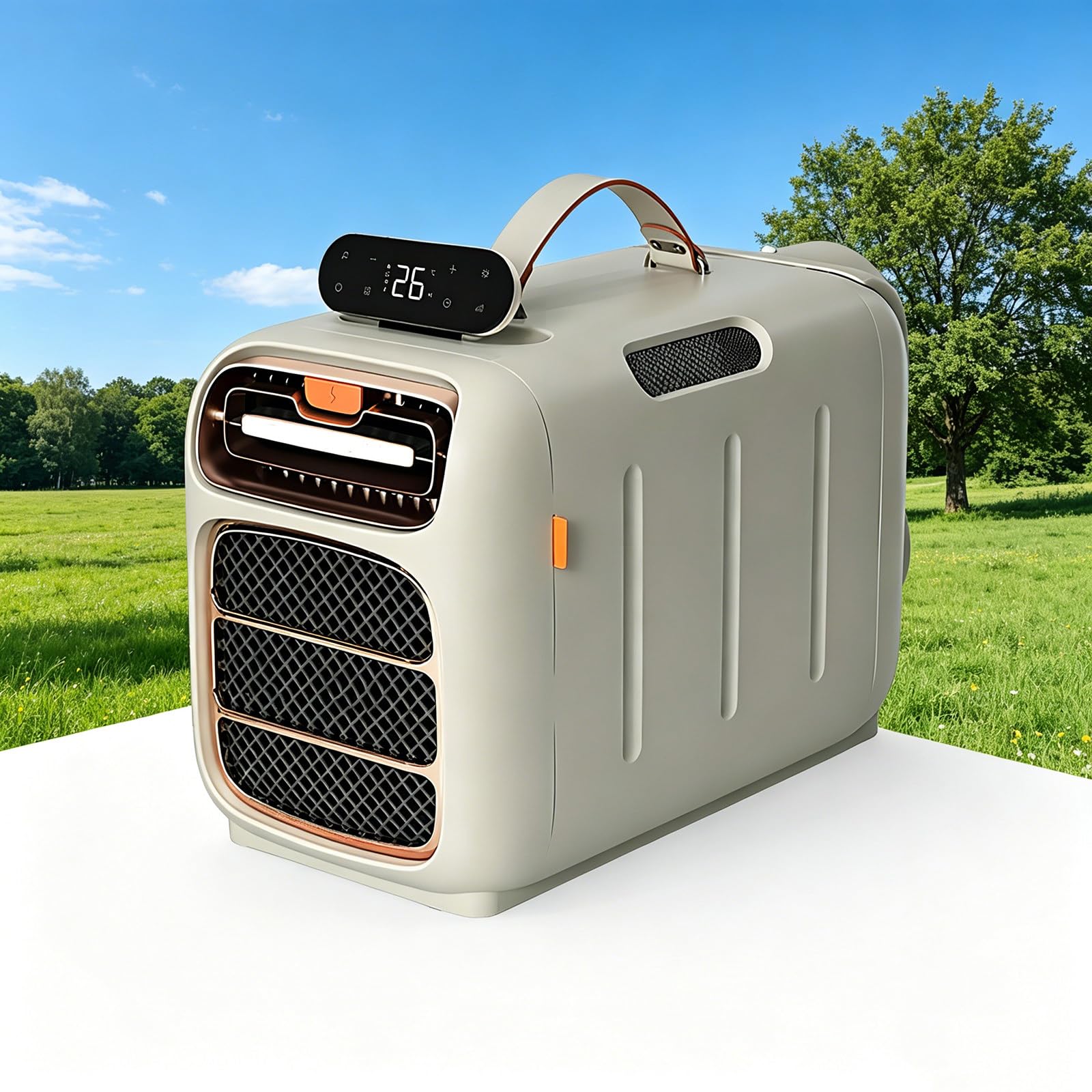 GESAIDES Portable Tent Air Conditioner 5000 BTU, Compressor Camping AC Unit for Tents, Remote Control, ≤40dB Portable AC for Camping, Home, RV DC24V