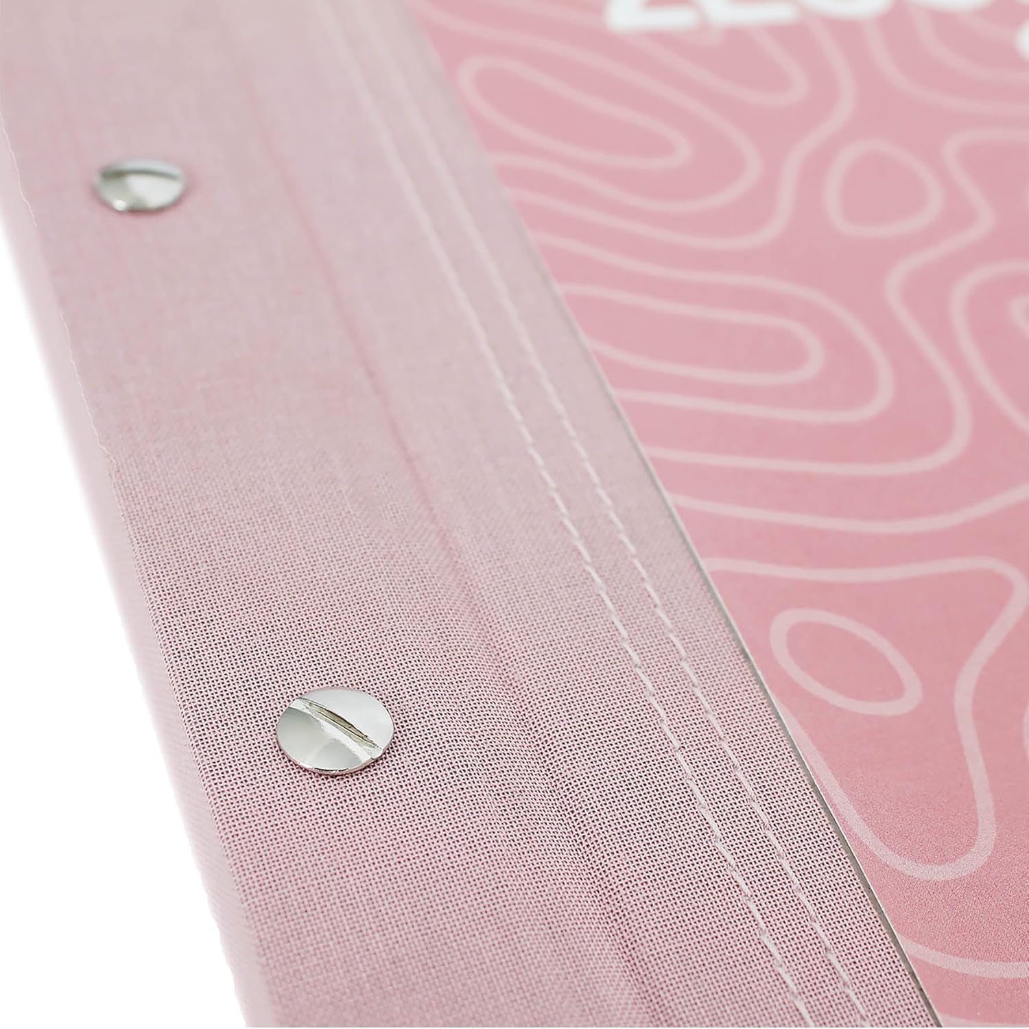ROTH Certificate Folder Pattern with Book Screws - Dusty Rose - with 12 A4 Transparent Pockets, Expandable