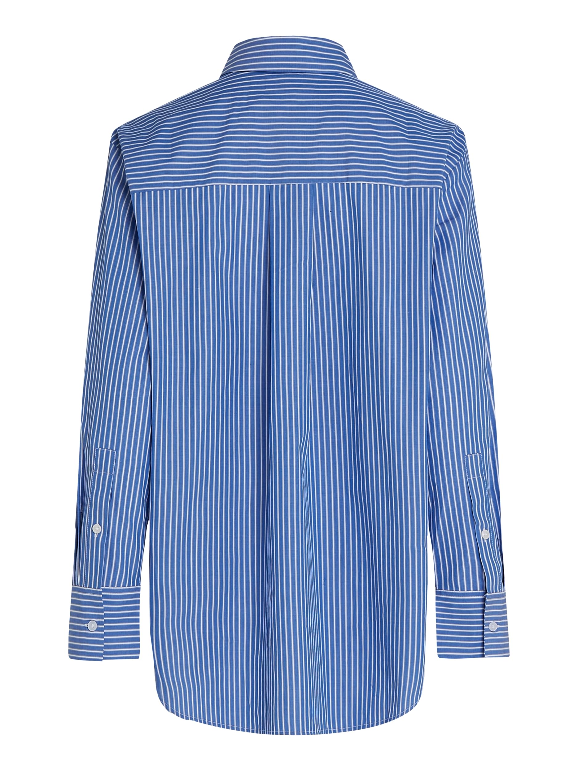 Tommy Hilfiger Damska koszulka ESS POPLIN Easy FIT WW0WW45612 L/S, niebieska, 40, Niebieski (Niebieski Stp), 66