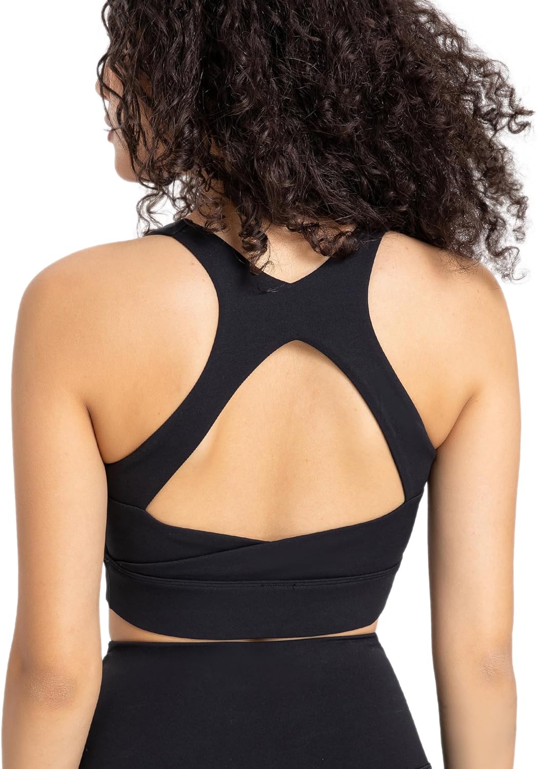 Yvette Yoga Sports Bras for Women Full Support Open Back Sports Bra Crop Tank with Removable Pads