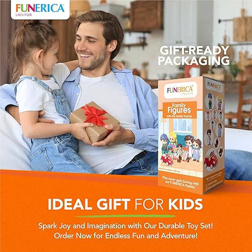 Miniatura 6 de FUNERICA Conjunto de figuras de personas para casa de muñecas - Figuras de familia pequeñas para jugar Figuras de casa de muñecas Accesorios de