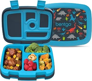 Bentgo Kids Prints Leak-Proof 5-Compartment Bento-Style Kids Lunch Box