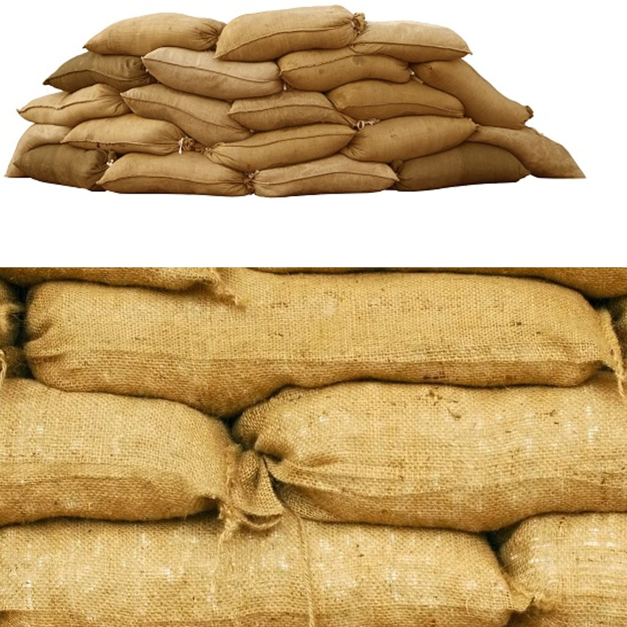 Bricoloco Pack Saco de Yute 100% Biodegradable (51x86cm). Bolsas arpillera biodegradables |Sacos de Recogida escombros o residuos, almacenaje alimentos, regalos o decoración. (12)