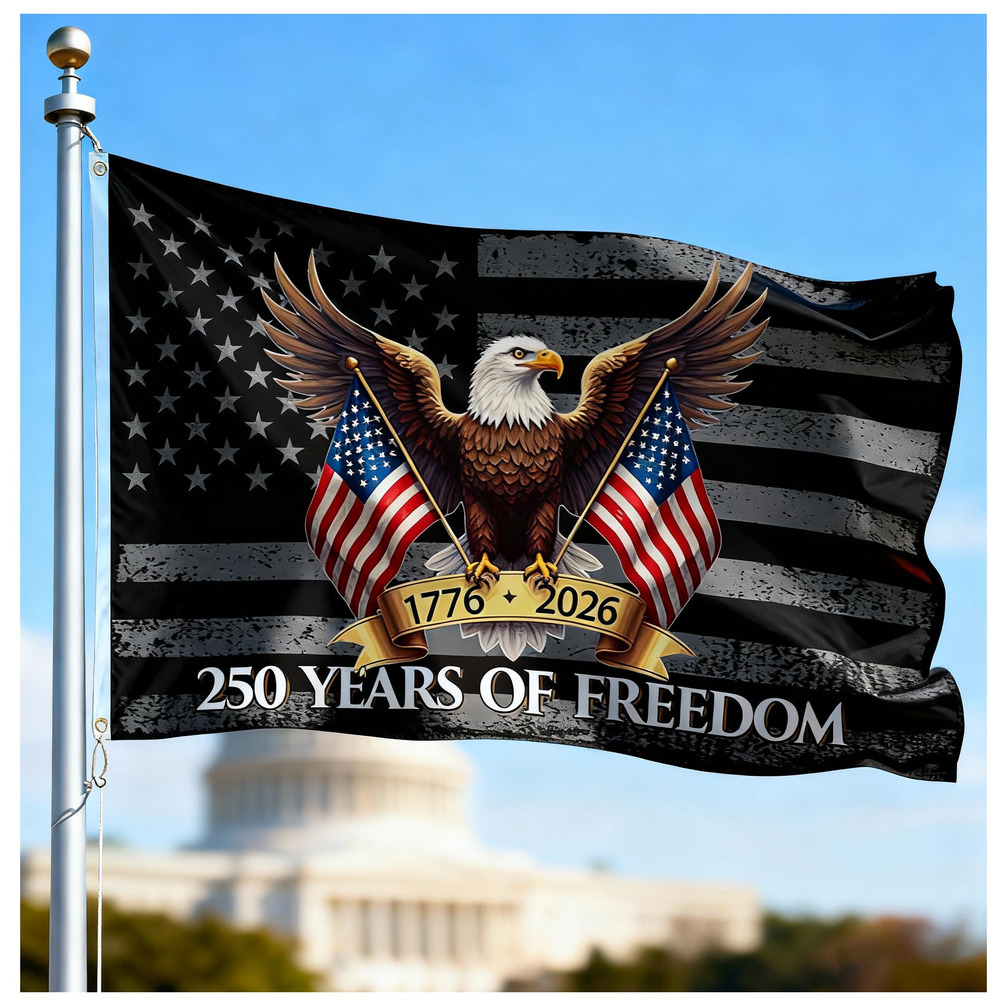 Amazon.com : 250th Anniversary Flag 3x5 FT American Celebration