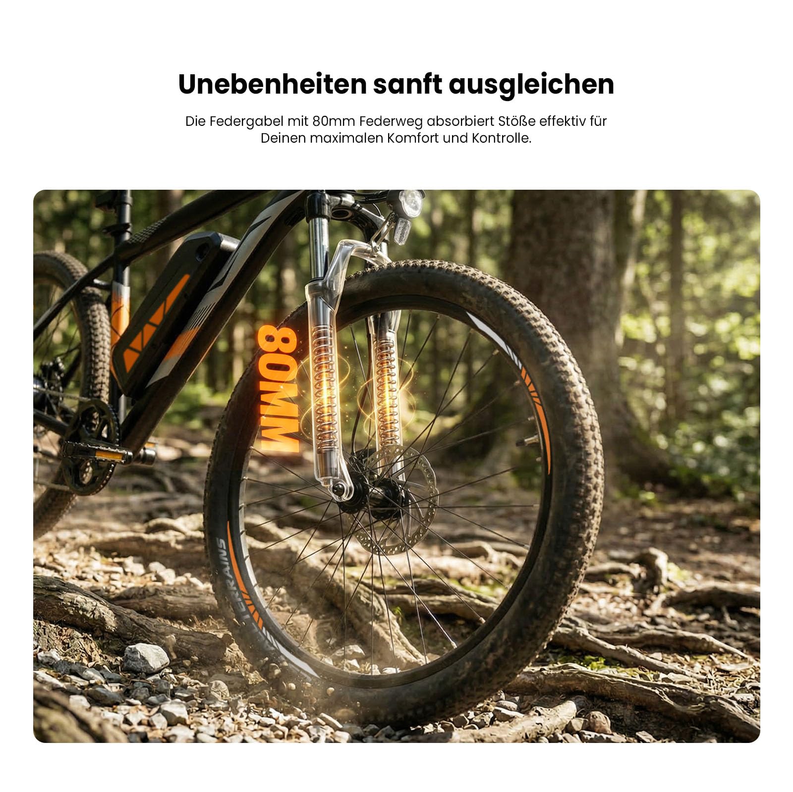 Touroll U2/U3 Pro E-Bike, 29" E-Mountainbike für Herren/Damen mit hydraulischer Scheibenbremse,Vollfederung, 48V 15Ah Akku, Reichweite bis zu 150 km, 70 Nm Drehmoment, 7-Gang-Offroad-Elektrofahrrad
