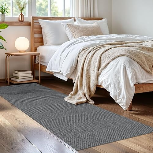 Miniatura 153 de IOHOUZE Alfombra lavable de 4 x 6 pies con parte trasera de goma antideslizante tejida para interiores y exteriores, alfombra para entrada