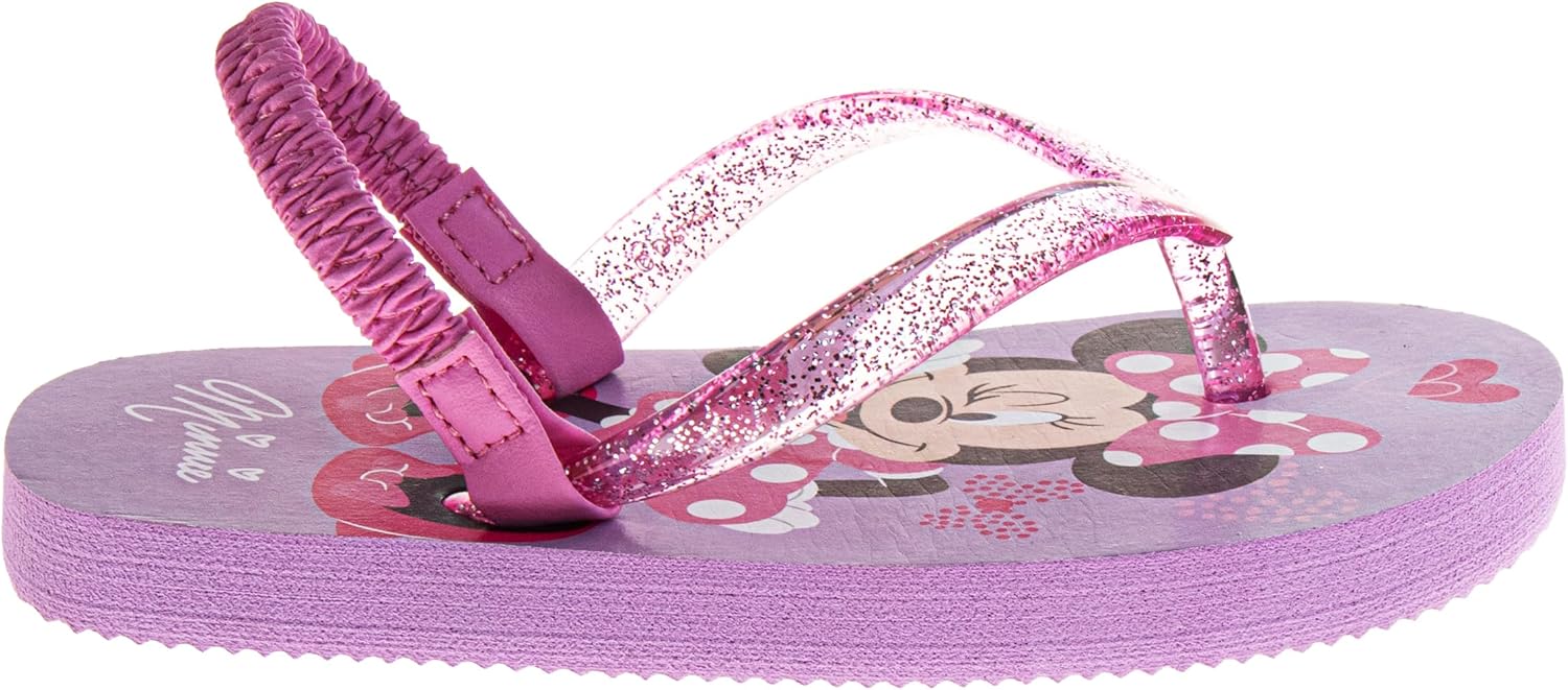 Josmo Gabbys Dollhouse Hello Kitty Frozen Little Mermaid Moana Minnie Mouse Lilo Stitch Flip Flops with Backstrap Sandals for Girls Summer Beach Water Pool Shoes Size 5-10 Toddler / 11-13 Little Kid - Image 2