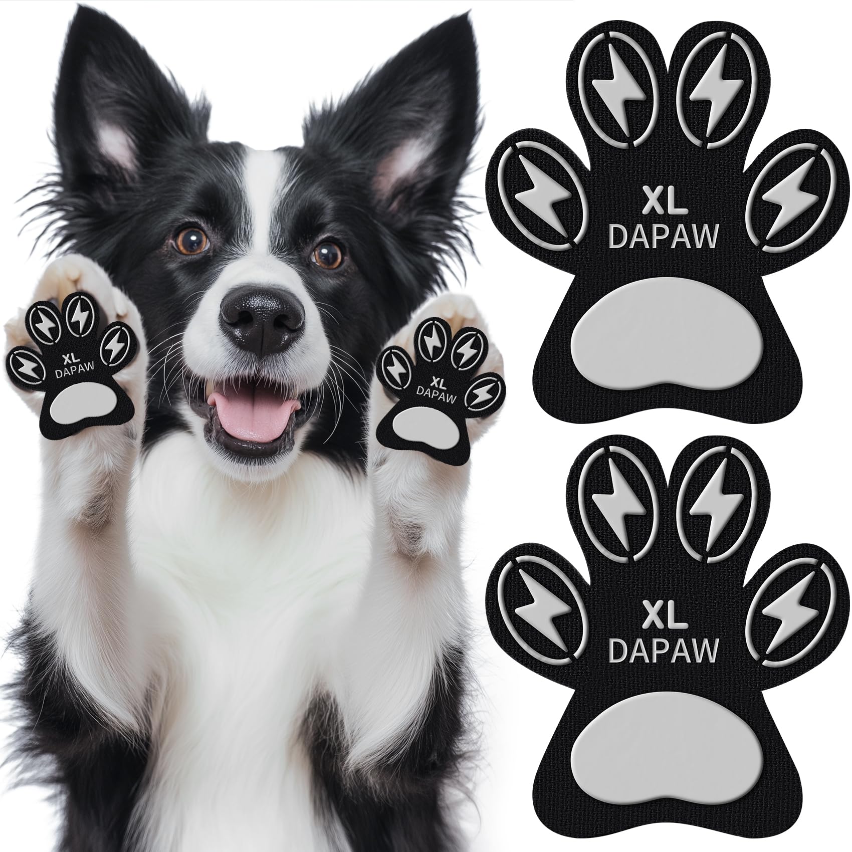 Dapaw Anti-Slip Dog Paw Pads, Paw Grip for Senior Dog on Hardwood & Tile Floors, Protector Pads for Hot Pavement, Paw Stickers for Dogs Feet with Strong Traction (5 Sets, 20 Pcs) M — view 9
