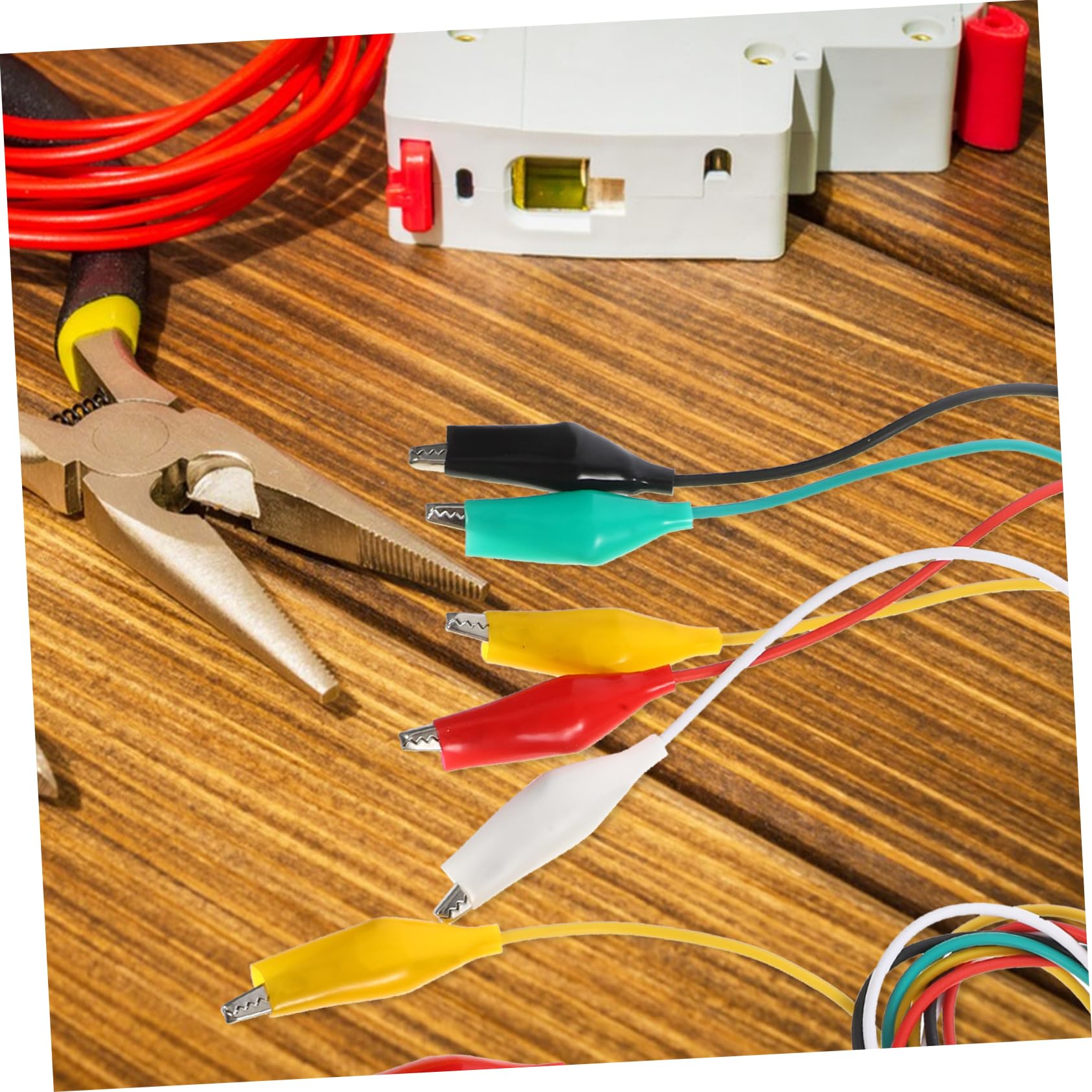 100pièces Câbles Test Avec Pince Crocodile Clips Électriques Robustes Pour Test Électrique Et Connexion De Circuit Couleurs
