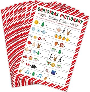 chiazllta Christmas Party Games, Song Guessing Sing Me a Picture Xmas Themed Party Holiday Activity for Adults Groups Cowo...