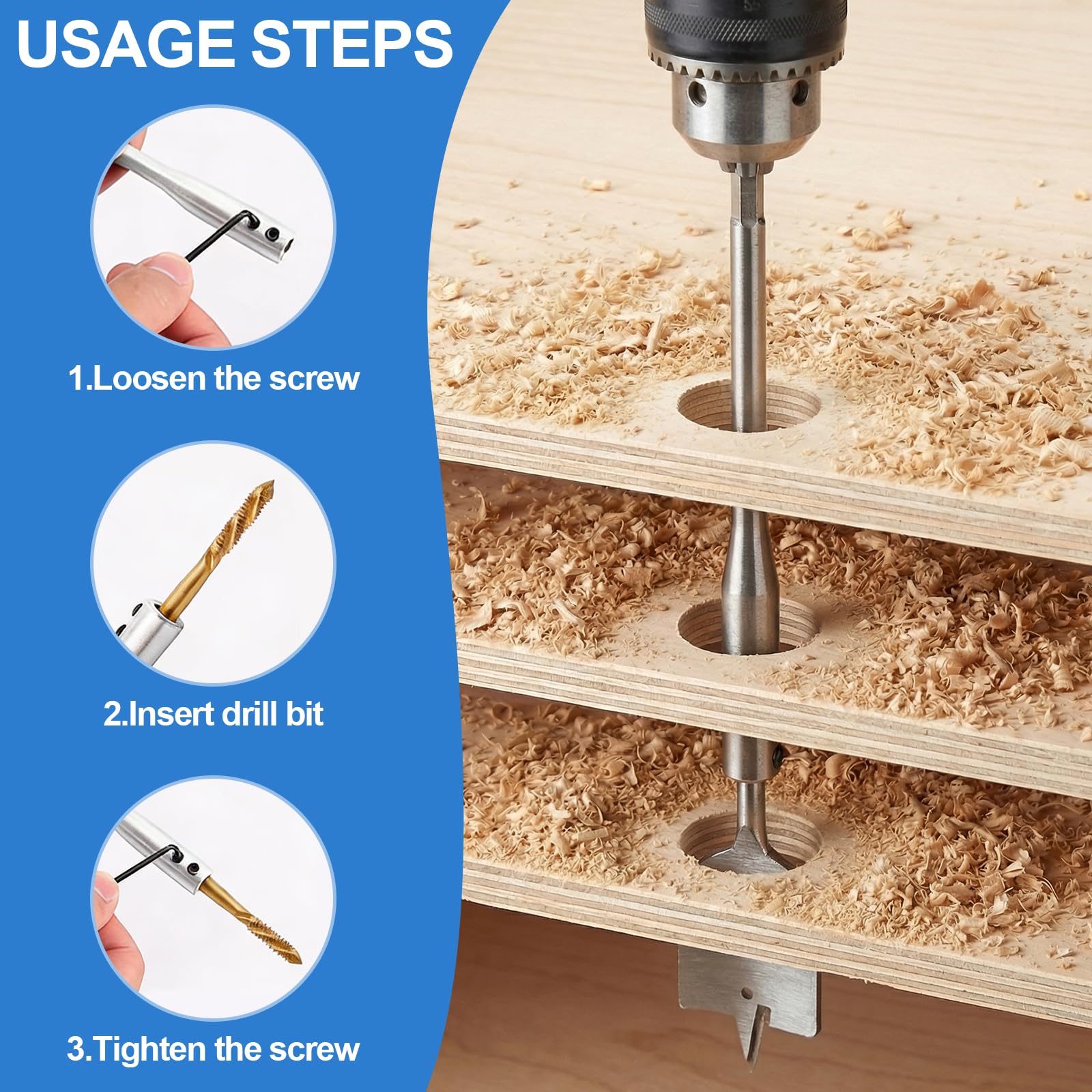 2 Bohrer VerläNgerung,Extra Lang Verlängerungsstange Bohren,1/4 Zoll Schaft Bohrerverlängerungssatz,BohrverläNgerung Aus Karbonstahl,für Holzspatenbohrer Besonders Tiefe Lochfräsungen und Durchbrüche
