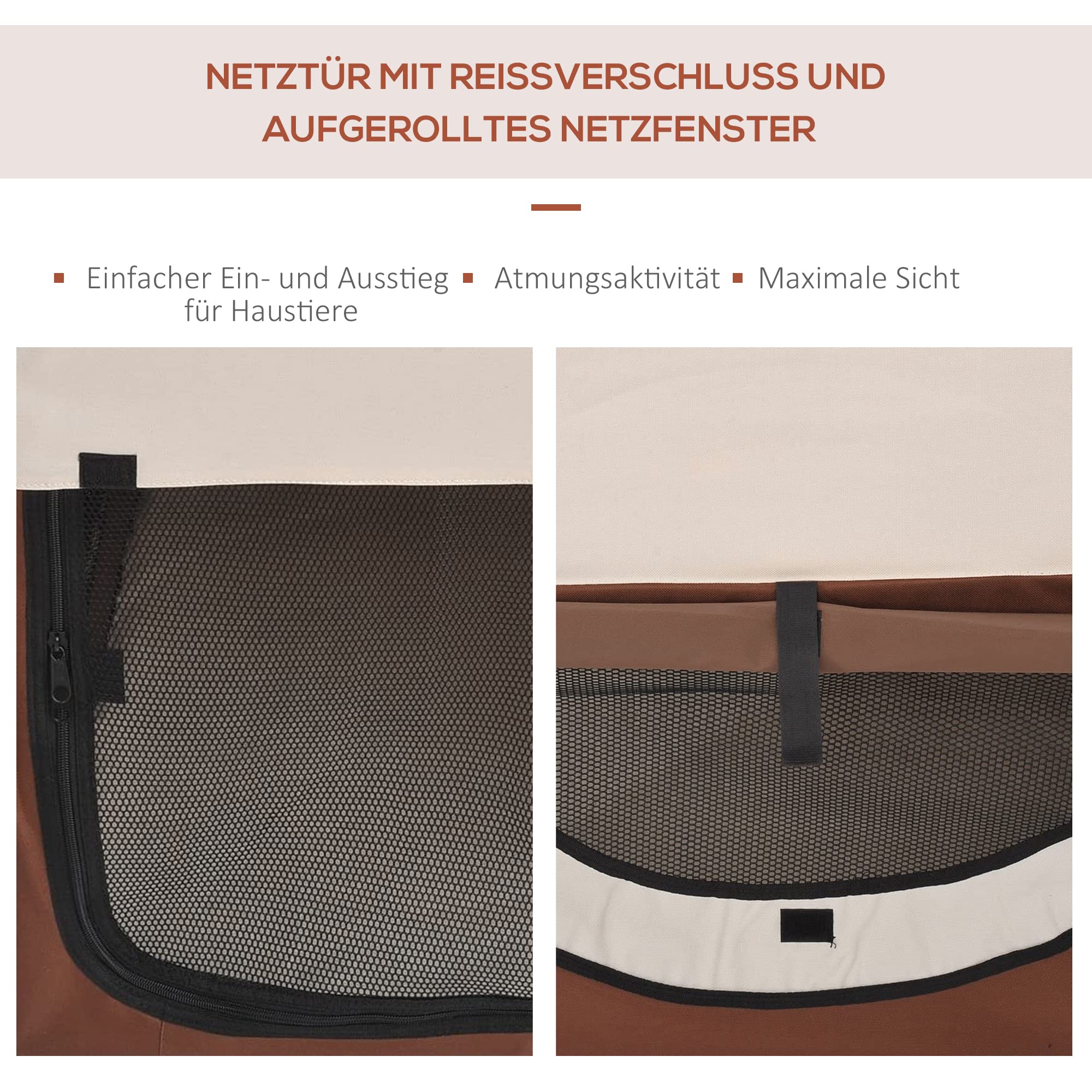 PawHut Stabile, faltbare Transporttasche für kleine Hunde, Welpen, Katzen und andere Kleintiere! Größe S
