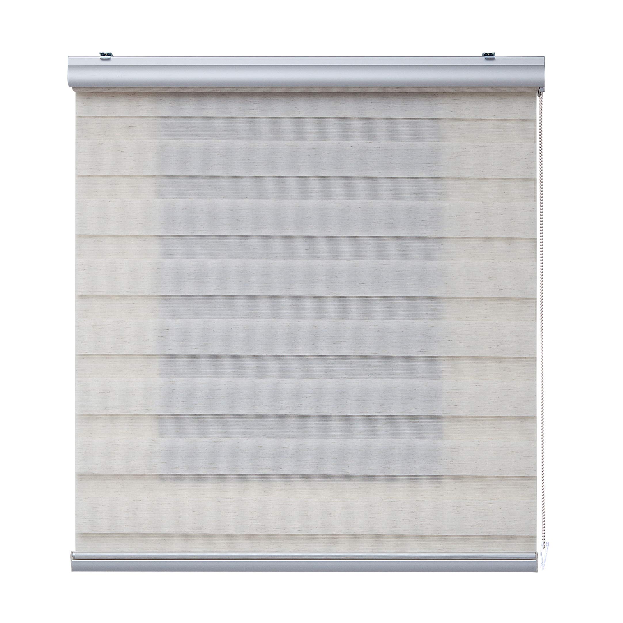 Estores Basic - Tenda notte e giorno superiore, avvolgibile notte e giorno per finestre e porte, finiture di qualità, lino, 80 x 250 cm