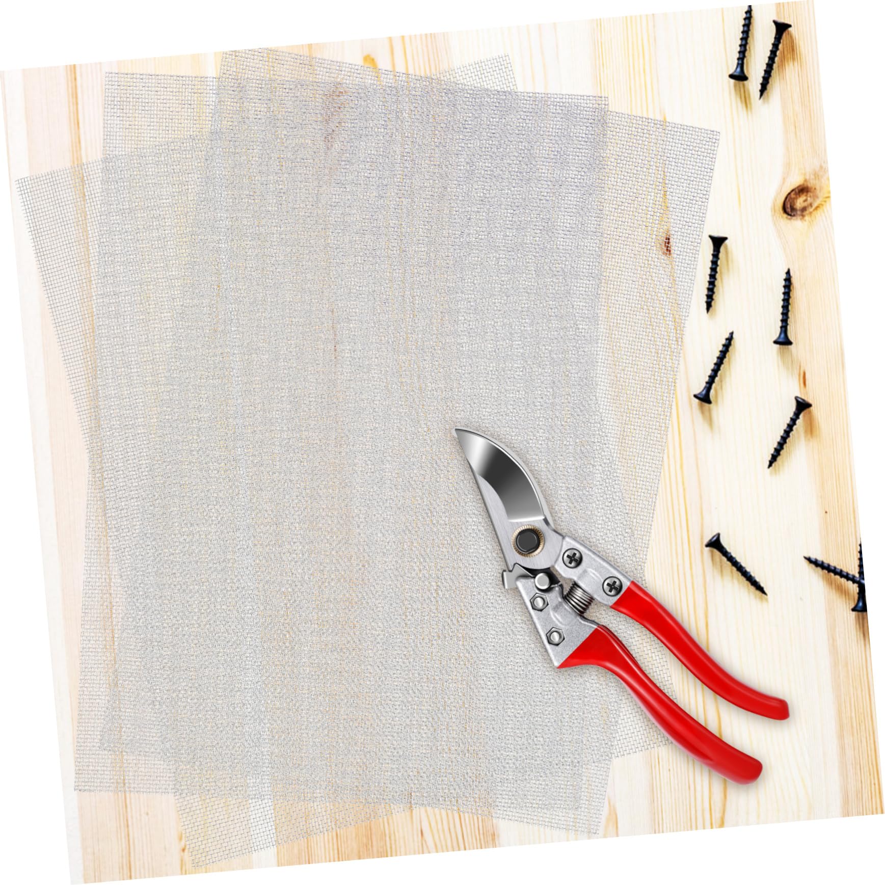 Cabilock 6pcs Industrial Metal Woven Mesh Screen Stainless Steel Mesh Filter Screen Repair Kit