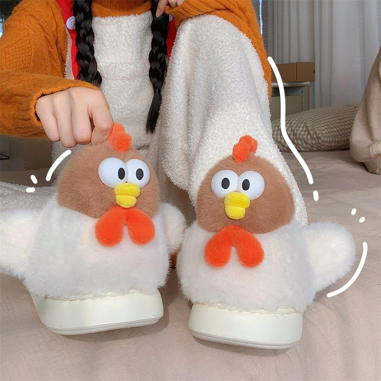Pantoufles en peluche pour femme - Style décontracté - Pour salon, maison, appartement - Pointure 36 à 37