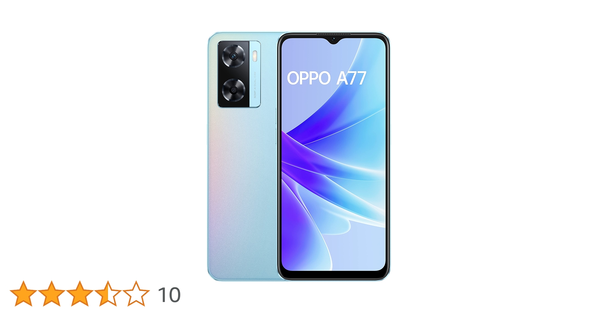 Refurbished) OPPO A77 (Sky Blue, 4GB RAM, 128 Storage) with No